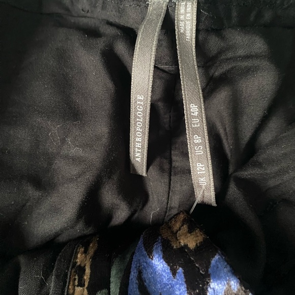 NWT Anthropologie low-rise printed pleated pant (8P) - Picture 6 of 12